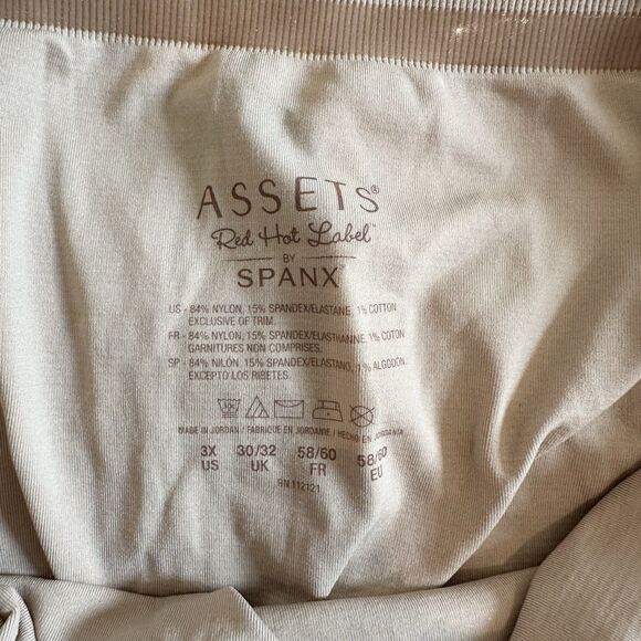 Spanx Assets Red Hot Label Shapewear 3X Nude Tan Control High Waist Shorts - Picture 3 of 13